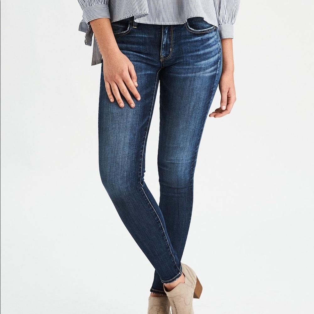 ||AMERICAN EAGLE INDIGO BLUE ORIGINAL JEGGING||